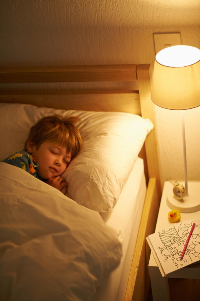 Child sleeping peacefully after receiving specialist sleep support in London